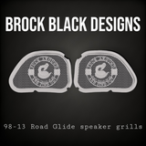 98-2024 Road Glide inner 3D Don't Tread on me speakers grill covers set