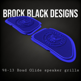 98-2024 Road Glide 3D Navy speakers grill covers set