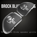 98-2024 Road Glide 3D punisher speakers grill covers set
