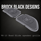 98-2024 Road Glide 3D Navy speakers grill covers set
