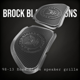 98-2024 Road Glide 3D Navy speakers grill covers set