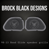 98-2024 Road Glide 3D Navy speakers grill covers set