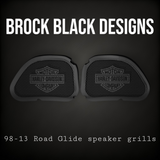 98 to 2024 Road Glide 3D shield speakers grill covers set