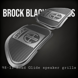 98-2024 Road Glide 3D Airborne logo speakers grill covers set