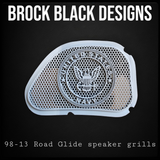 98-2024 Road Glide 3D Navy speakers grill covers set