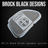 98-2024 Road Glide 3D Airborne logo speakers grill covers set