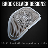 98-2024 Road Glide 3D Navy speakers grill covers set