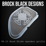98-2024 Road Glide 3D Celtic cross speakers grill covers set