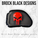 98-2024 Road Glide 3D punisher speakers grill covers set