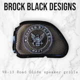 98-2024 Road Glide 3D Navy speakers grill covers set