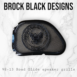 98-2024 Road Glide 3D Navy speakers grill covers set