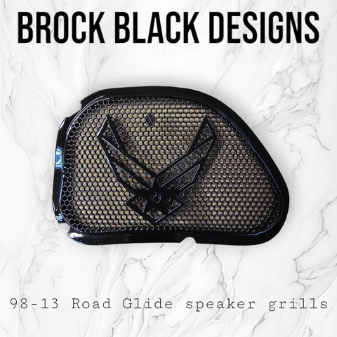 98-2024 Road Glide 3D Air Force speakers grill covers set