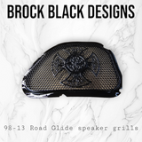 98-2024 Road Glide 3D Celtic cross speakers grill covers set