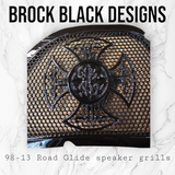 98-2024 Road Glide 3D Celtic cross speakers grill covers set