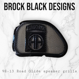 98-2024 Road Glide 3D Airborne logo speakers grill covers set