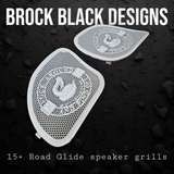 98-2024 Road Glide inner 3D Don't Tread on me speakers grill covers set