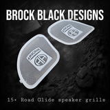 98-2024 Road Glide 3D Airborne logo speakers grill covers set