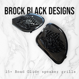 98-2024 Road Glide 3D Fast Johnny speakers grill covers set
