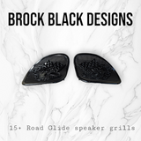 98-2024 Road Glide 3D Fast Johnny speakers grill covers set