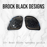 98-2024 Road Glide 3D Fast Johnny speakers grill covers set
