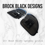 98-2024 Road Glide 3D Airborne logo speakers grill covers set