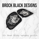 98-2024 Road Glide 3D Fast Johnny speakers grill covers set