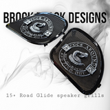98-2024 Road Glide inner 3D Don't Tread on me speakers grill covers set