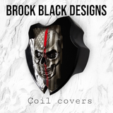 3D skull flag Coil Cover