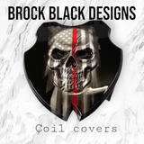 3D skull flag Coil Cover