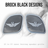 98-2024 Road Glide 3D US Army Master chief wings seal speakers grill covers set