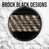 Tattered American Flag with Cobat Veteran Harley derby cover