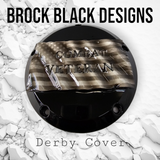 Tattered American Flag with Cobat Veteran Harley derby cover