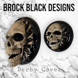 3D screaming skull derby cover and points cover