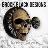 3D screaming skull derby cover and points cover