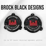 97-25+ Touring 3D Essayons Engineer speakers grill covers set