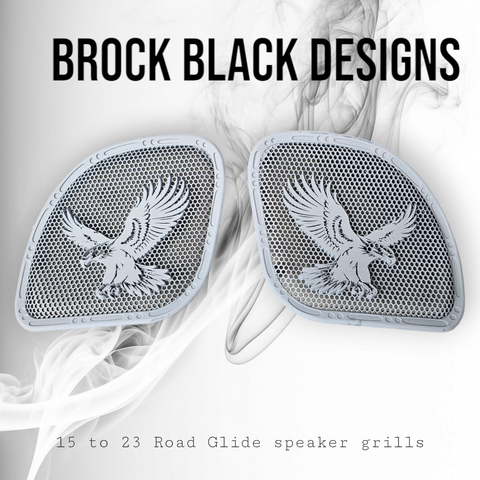 98-2024 Road Glide 3D Eagle speakers grill covers set