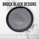 A set of Webbed skull FAFO 14-23 Harley Davidson Touring Pack Speaker Grill Cover Guard