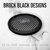 A set of USMC 14-23 Harley Davidson Touring Pack Speaker Grill Cover Guard