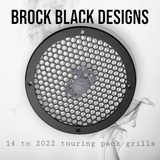 A set of USMC 14-23 Harley Davidson Touring Pack Speaker Grill Cover Guard