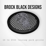 A set of Webbed skull 14-23 Harley Davidson Touring Pack Speaker Grill Cover Guard