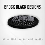 A set of Webbed skull 14-23 Harley Davidson Touring Pack Speaker Grill Cover Guard