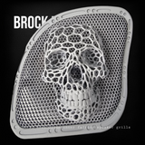 98-2024+ Road Glide 3D webbed Skull speakers grill covers set