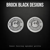 4 hole round 3D Don't Tread on Me speaker grill covers set