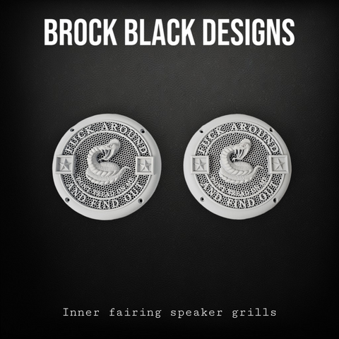 4 hole round 3D Don't Tread on Me speaker grill covers set