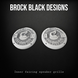 4 hole round 3D Don't Tread on Me speaker grill covers set