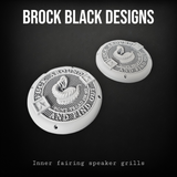 4 hole round 3D Don't Tread on Me speaker grill covers set