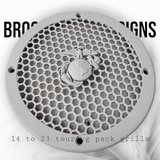 A set of USMC 14-23 Harley Davidson Touring Pack Speaker Grill Cover Guard