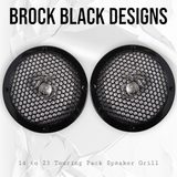 A set of USMC 14-23 Harley Davidson Touring Pack Speaker Grill Cover Guard