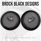 A set of USMC 14-23 Harley Davidson Touring Pack Speaker Grill Cover Guard