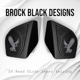 98-2024 Road Glide 3D Eagle speakers grill covers set